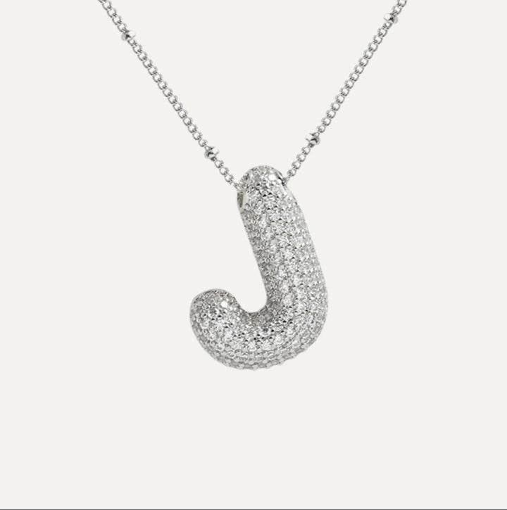 Savannah | Collier avec Lettre à Bulles en Diamant