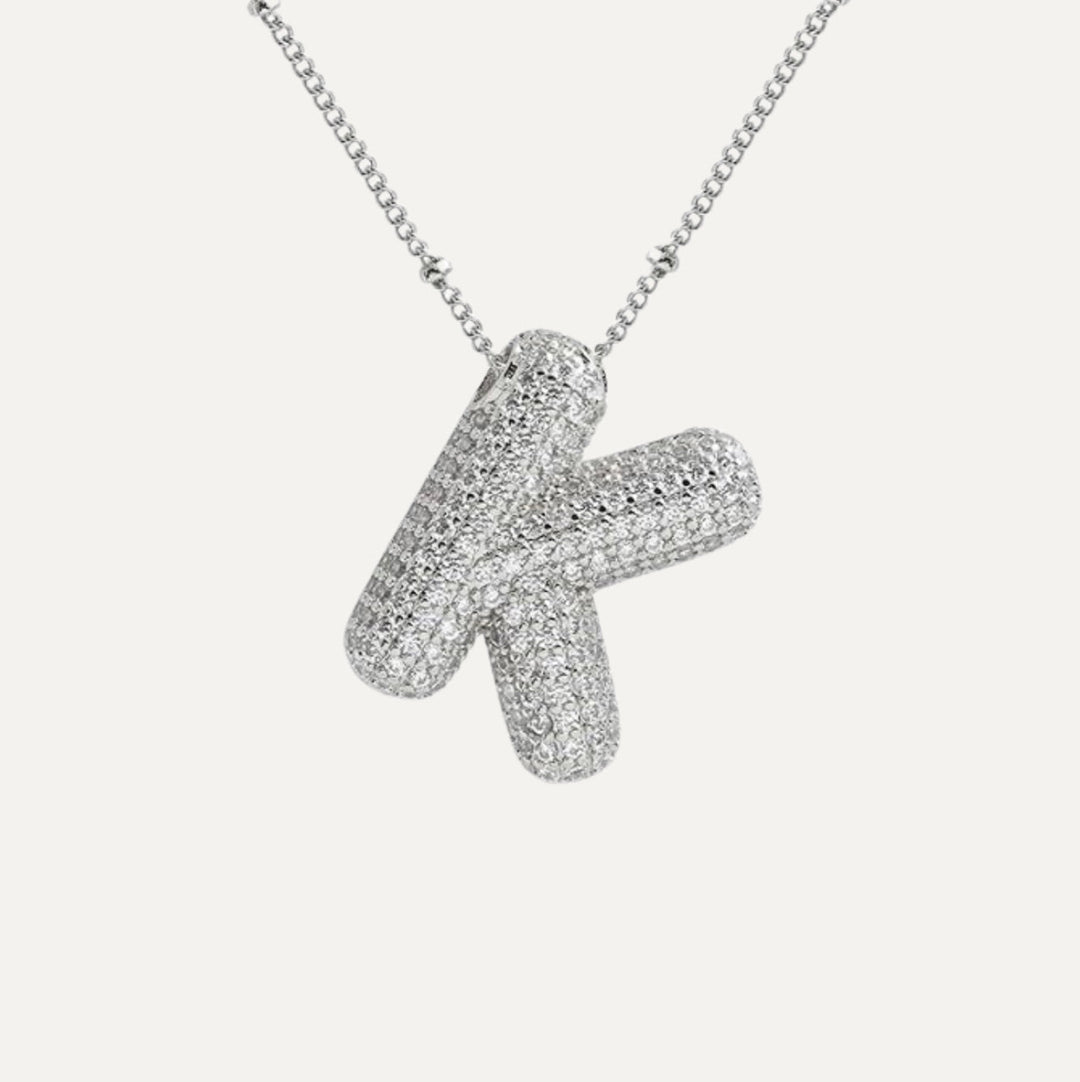 Savannah | Collier avec Lettre à Bulles en Diamant