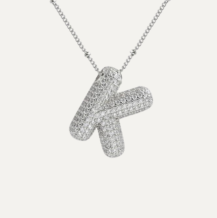 Savannah | Collier avec Lettre à Bulles en Diamant