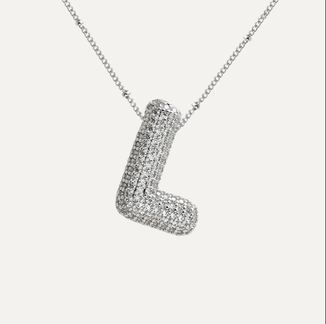Savannah | Collier avec Lettre à Bulles en Diamant