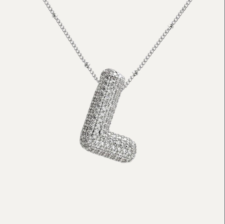 Savannah | Collier avec Lettre à Bulles en Diamant