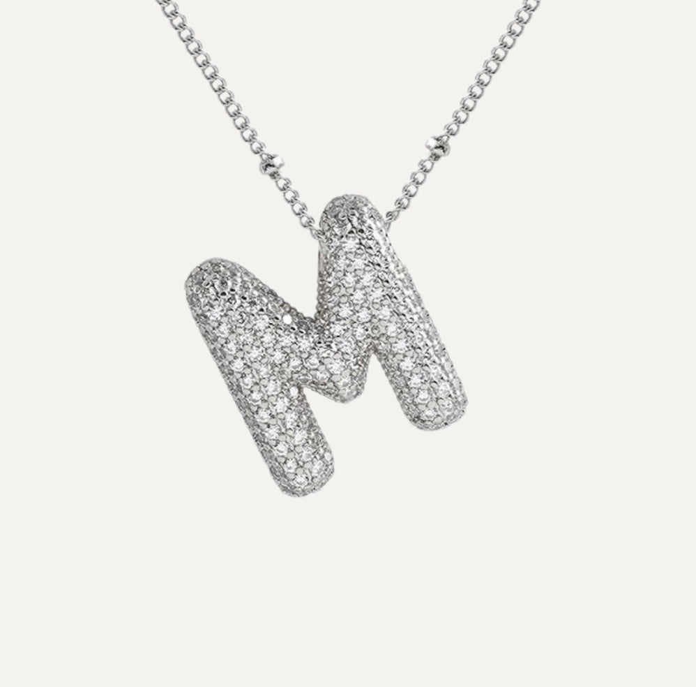 Savannah | Collier avec Lettre à Bulles en Diamant