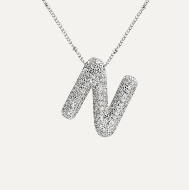 Savannah | Collier avec Lettre à Bulles en Diamant