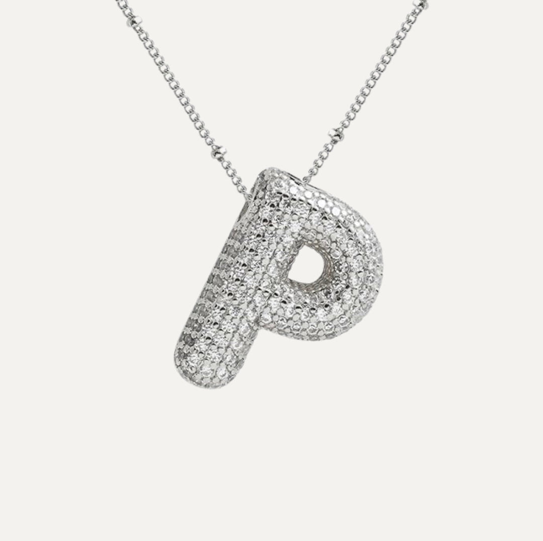 Savannah | Collier avec Lettre à Bulles en Diamant