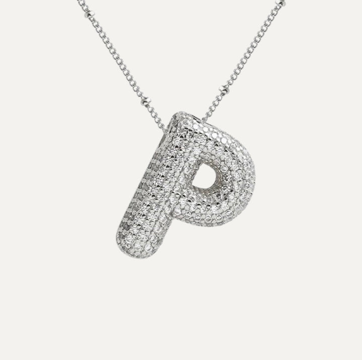 Savannah | Collier avec Lettre à Bulles en Diamant