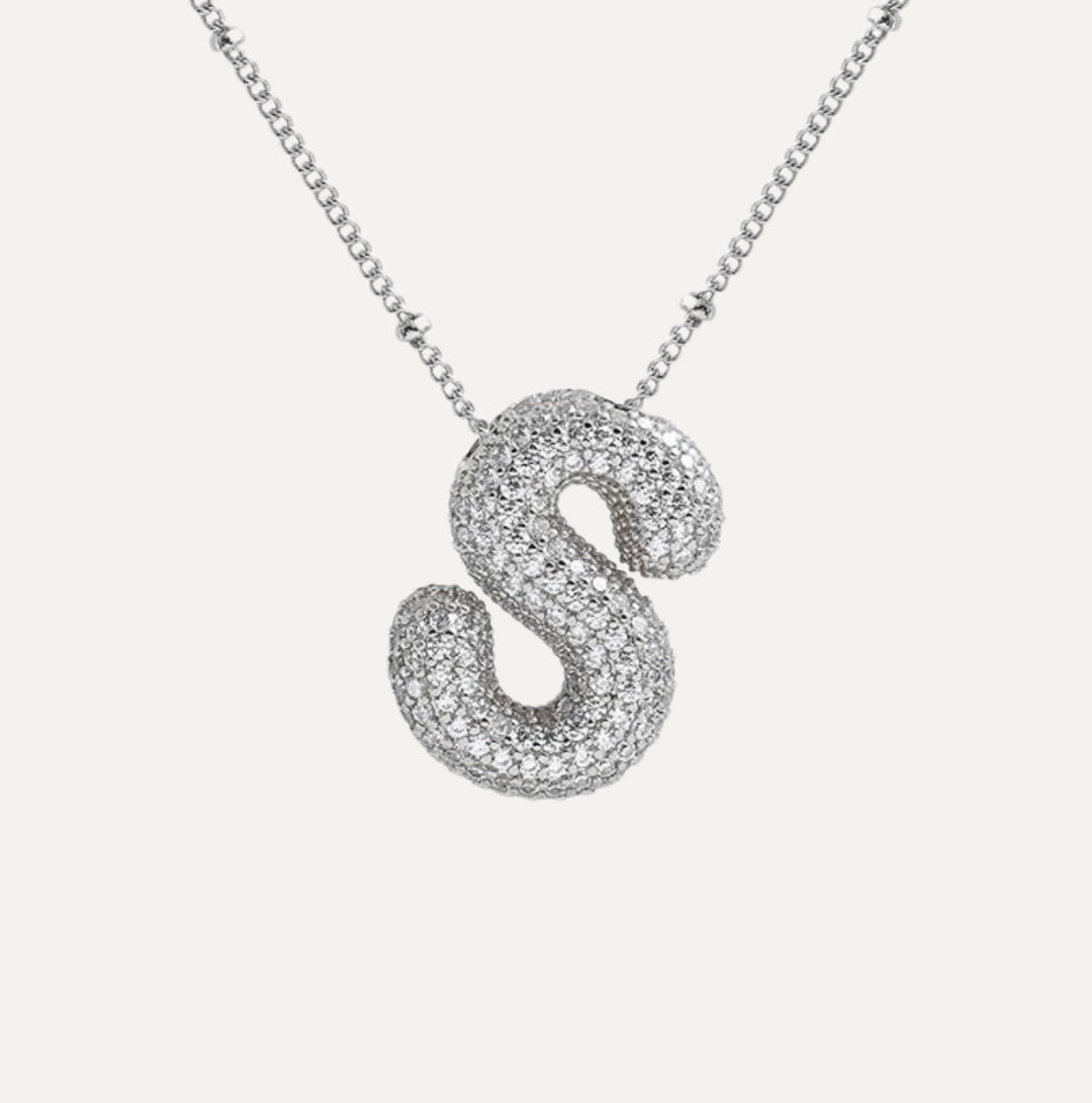 Savannah | Collier avec Lettre à Bulles en Diamant