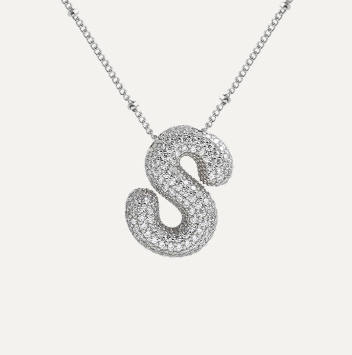 Savannah | Collier avec Lettre à Bulles en Diamant