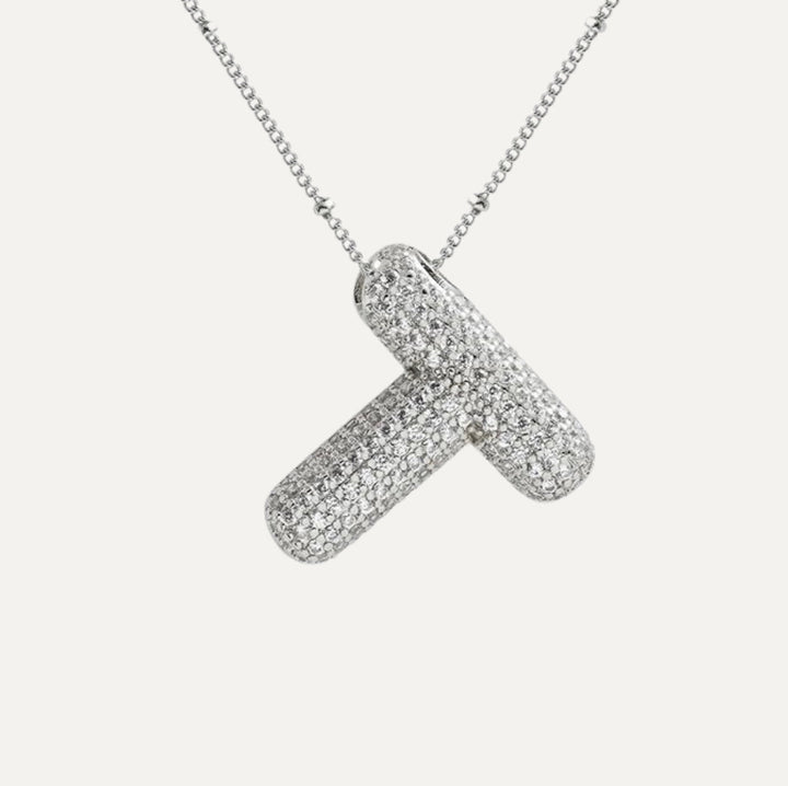 Savannah | Collier avec Lettre à Bulles en Diamant