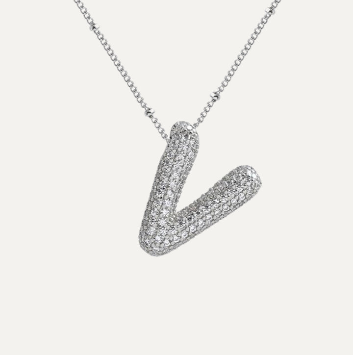 Savannah | Collier avec Lettre à Bulles en Diamant