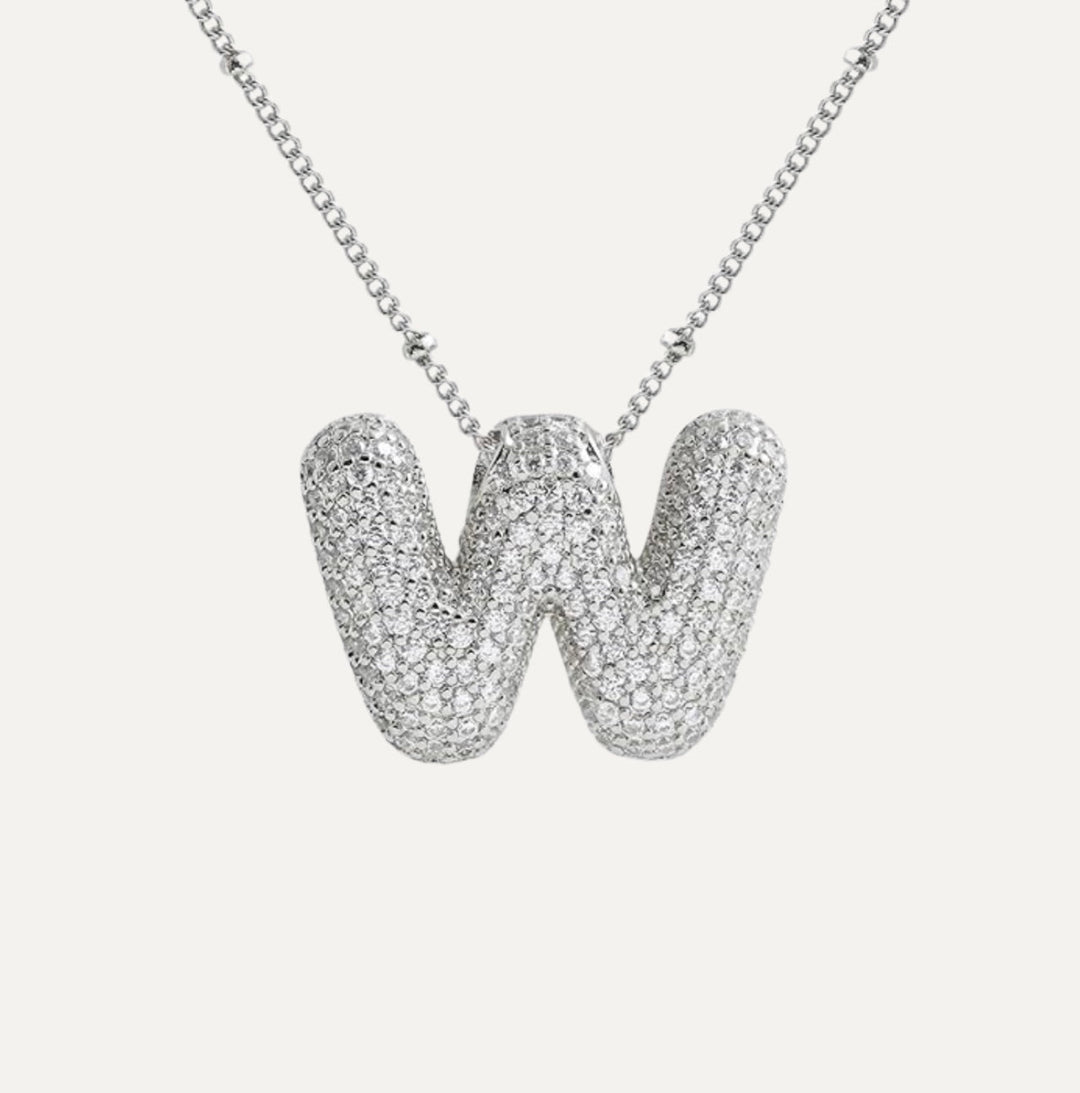 Savannah | Collier avec Lettre à Bulles en Diamant