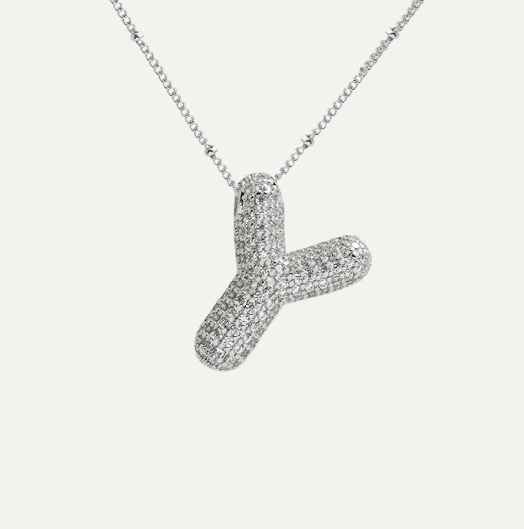 Savannah | Collier avec Lettre à Bulles en Diamant