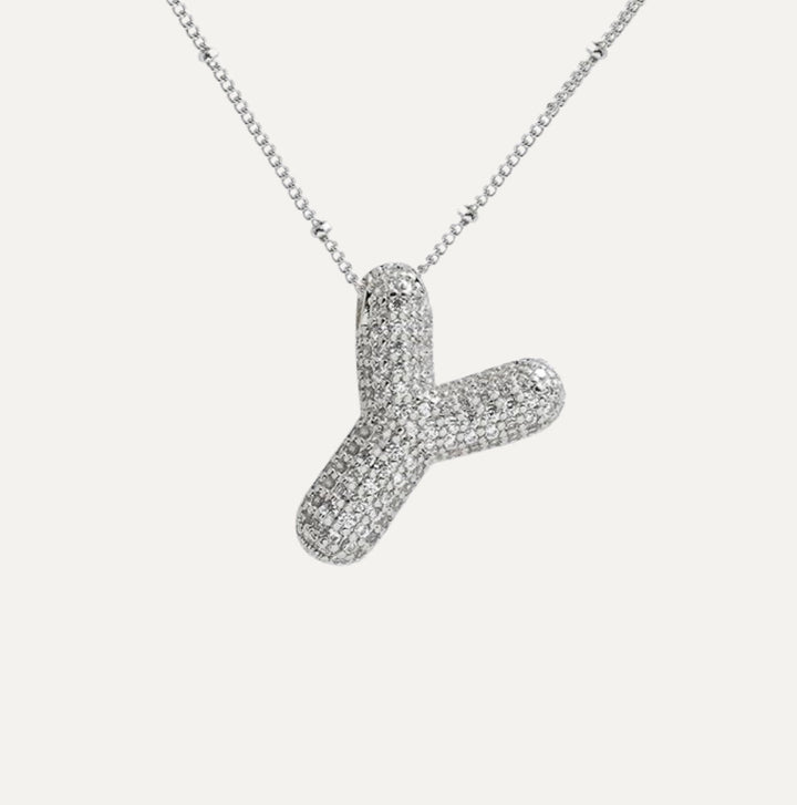 Savannah | Collier avec Lettre à Bulles en Diamant