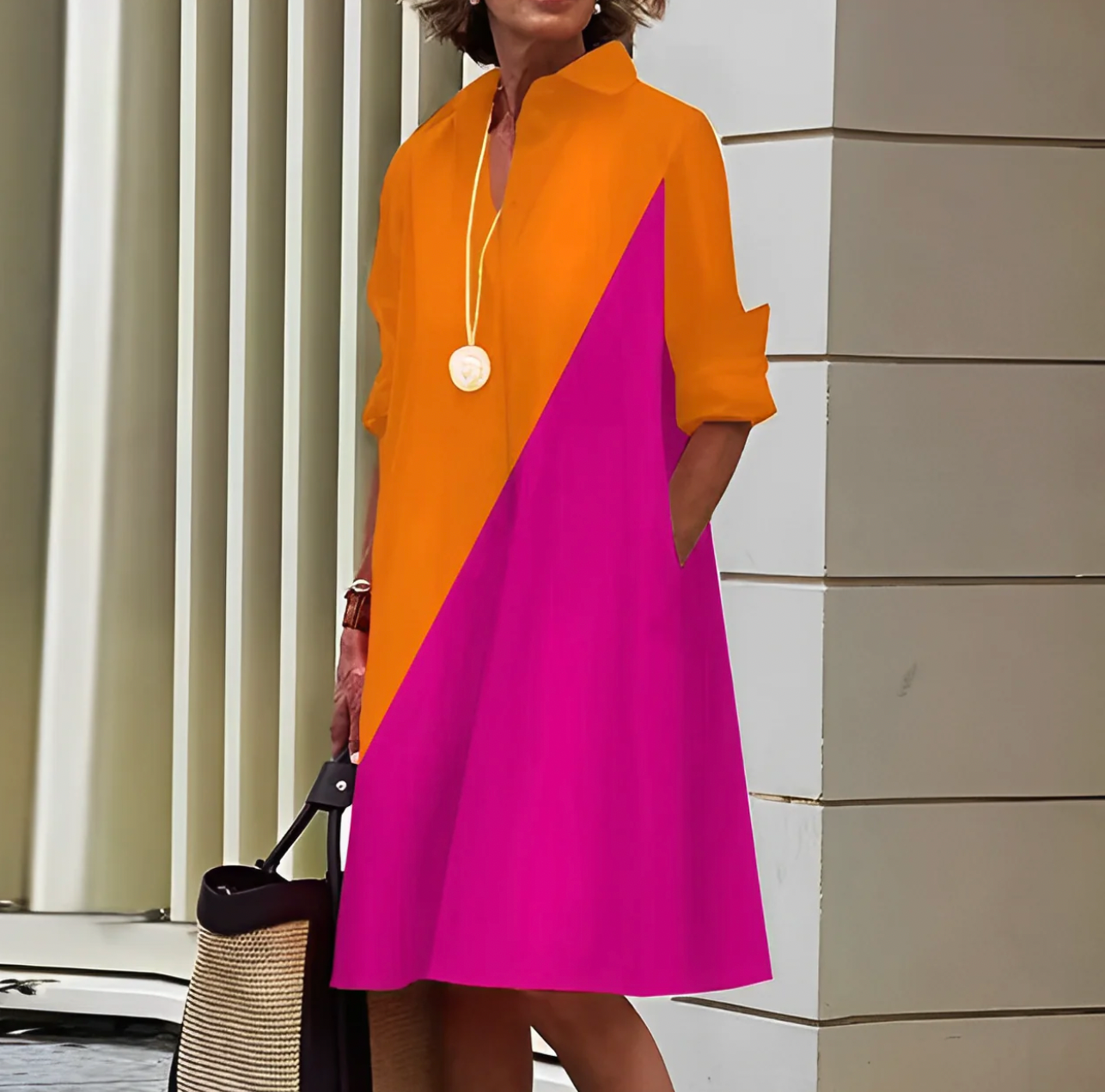 Alissa - Robe midi pour femmes, élégante et confortable.