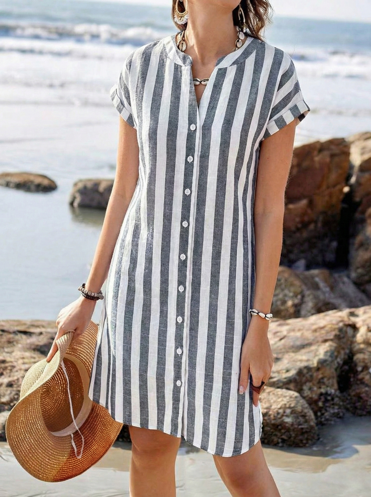 PAMELA | ROBE À RAYURES ÉLÉGANTE