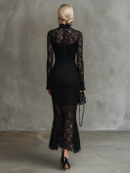 Magda | Robe longue en dentelle