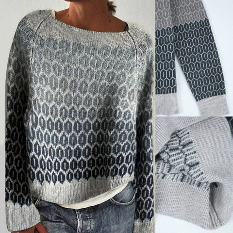 Bogumiła - Pull Tricoté Scandinave Rétro