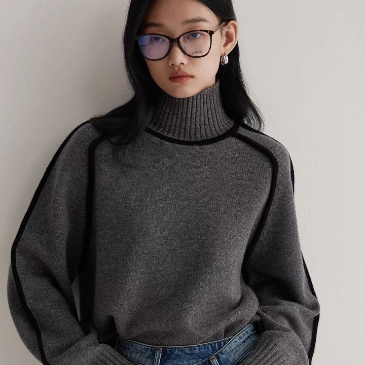Emilie™ | Pull Col Montant Doux Similaire au Cachemire