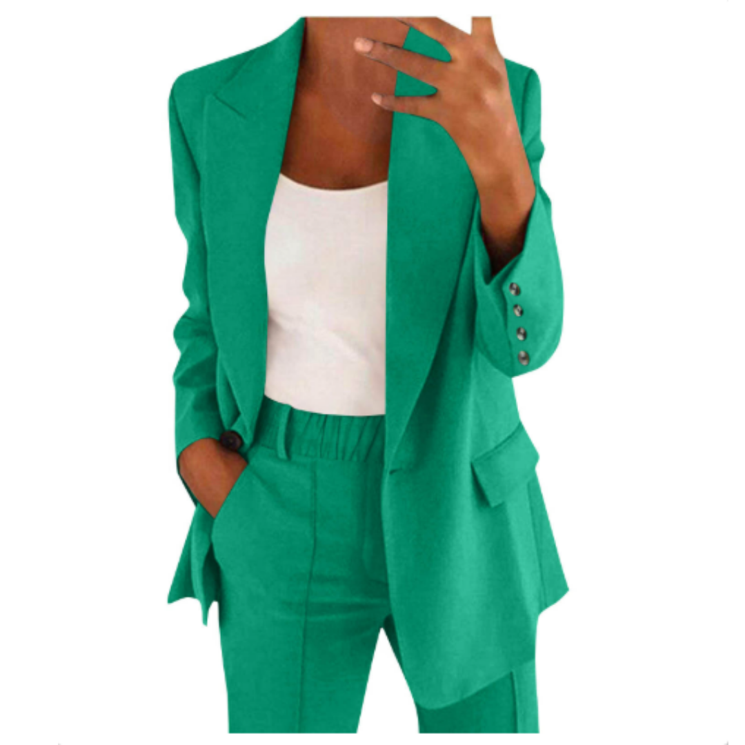 ALVERIA – ENSEMBLE BLAZER ET PANTALON ÉLÉGANT POUR UN STYLE ÉLEVÉ