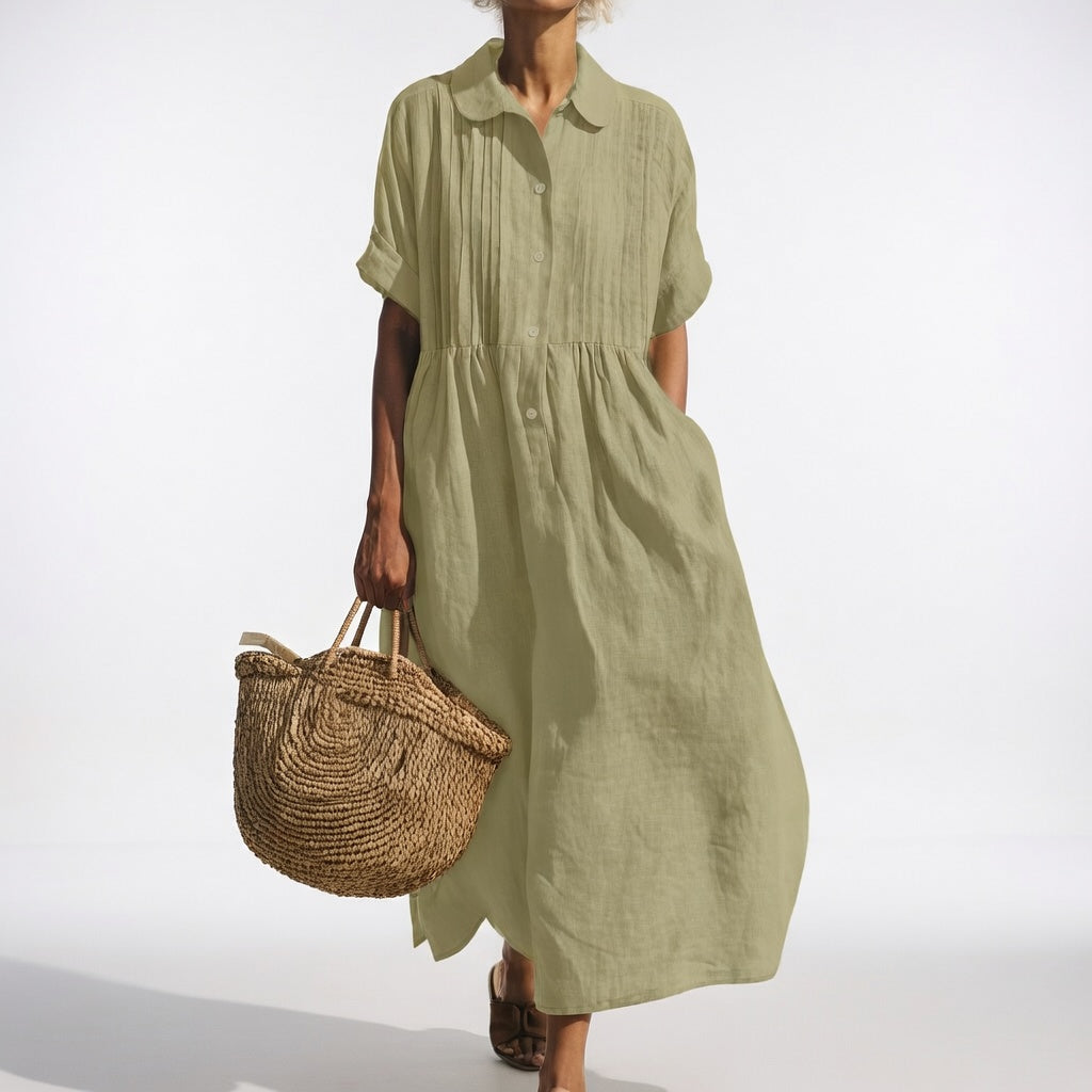 Lysandra™ — Robe Chemisier Légère pour l'Été