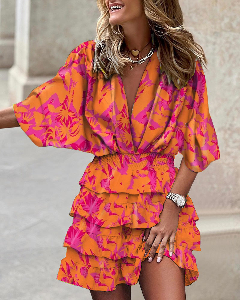 Robe Midi Fleurie - Élégance Intemporelle