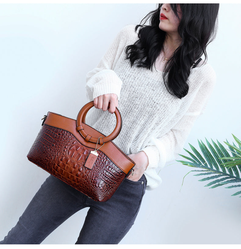 Alfrida | Sac élégant avec une impression crocodile sophistiquée