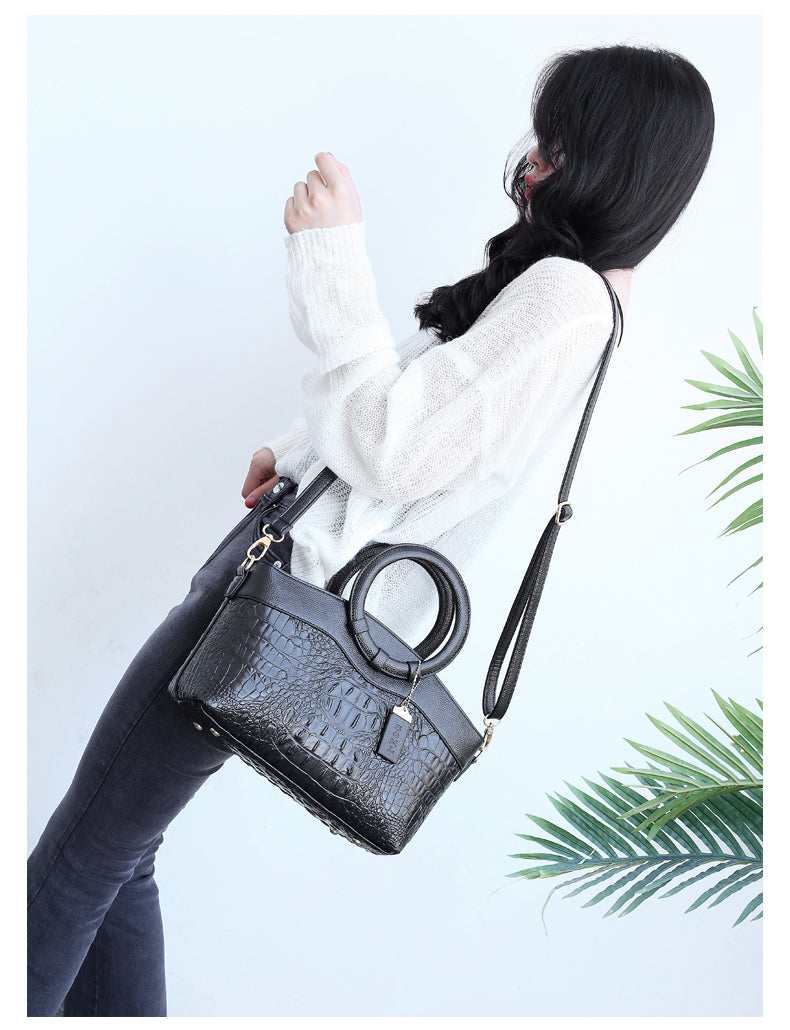Alfrida | Sac élégant avec une impression crocodile sophistiquée