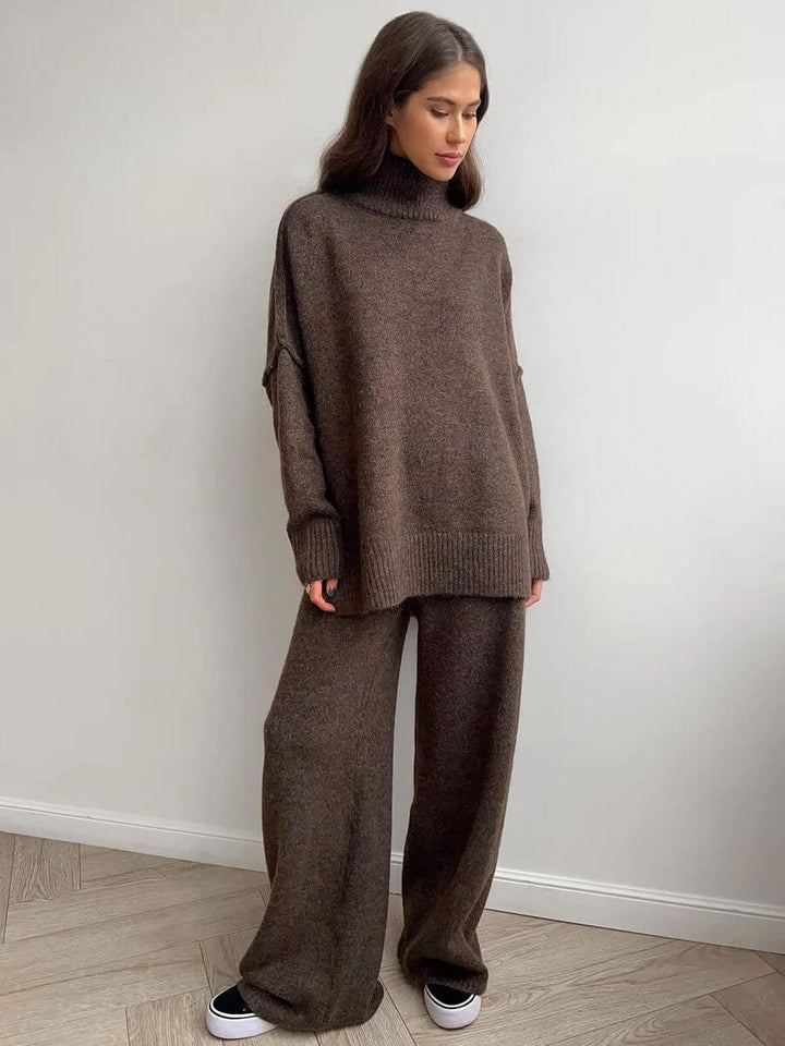 Anne - Ensemble en Tricot Col Roulé