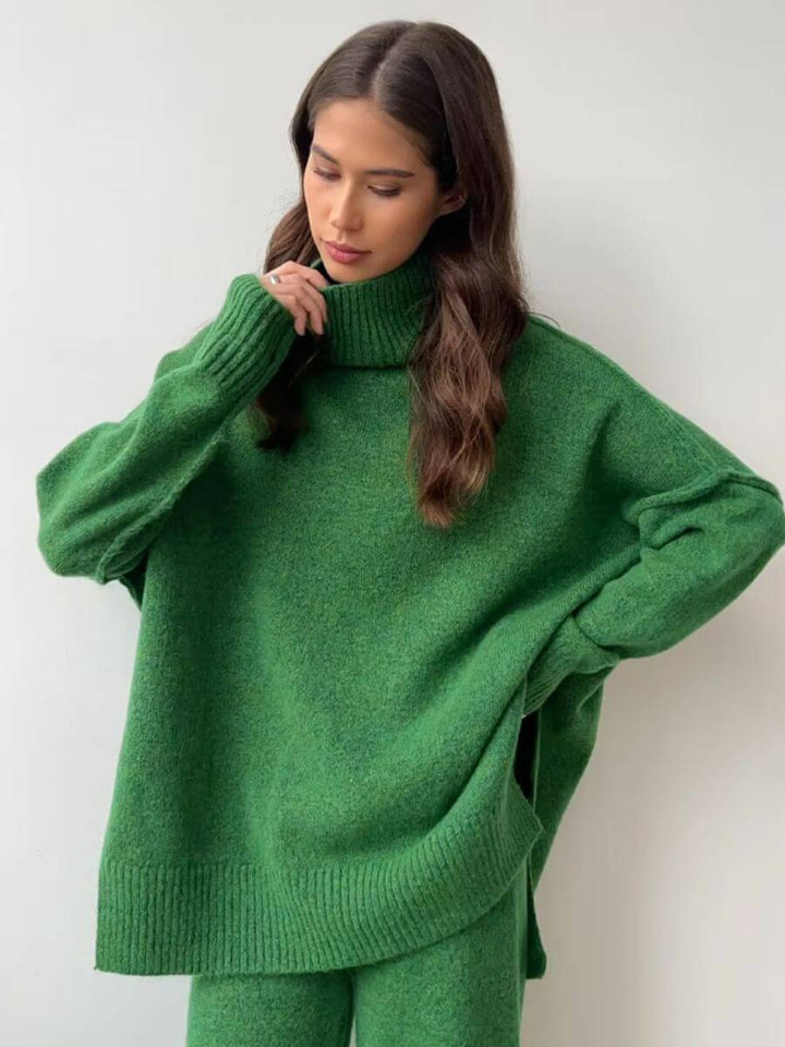 Anne - Ensemble en Tricot Col Roulé