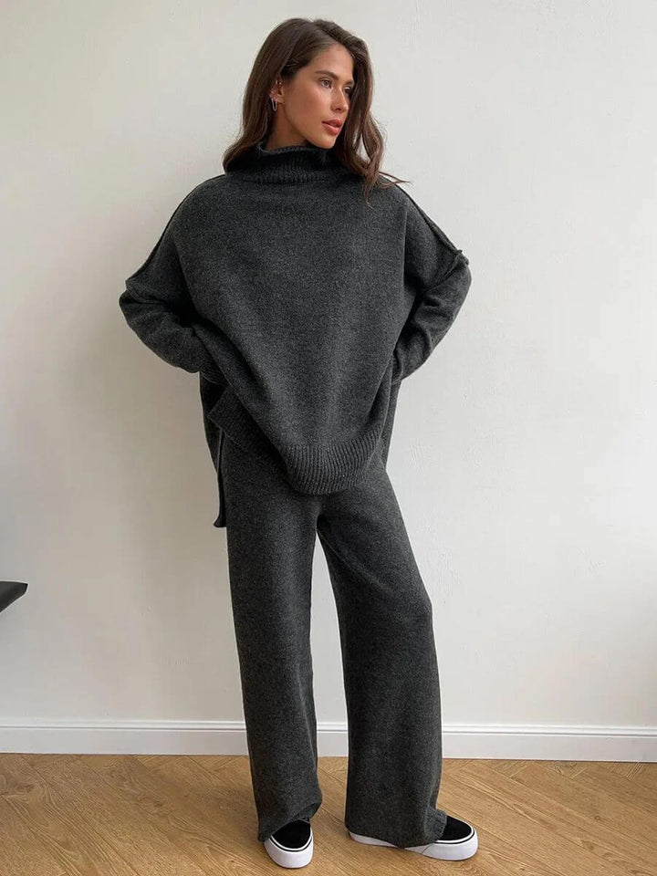 Anne - Ensemble en Tricot Col Roulé