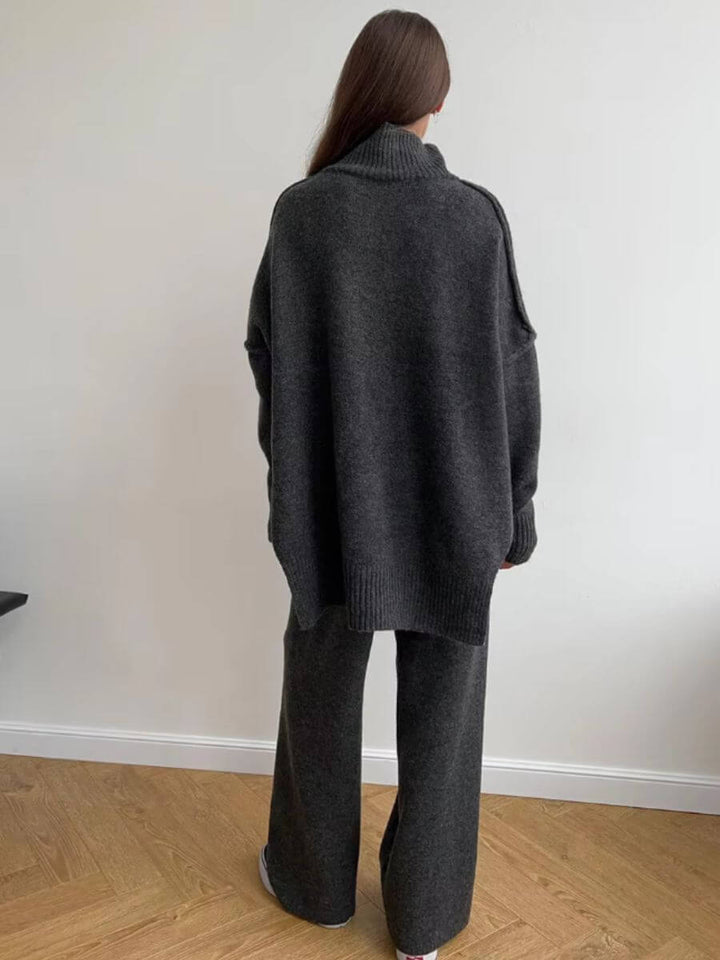 Anne - Ensemble en Tricot Col Roulé