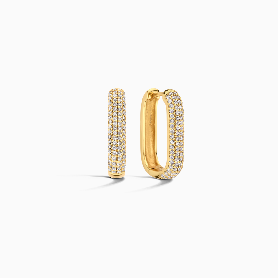 Boucles d'oreilles créoles pavé