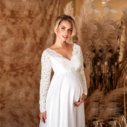 Ilaria - Robe longue de grossesse en dentelle