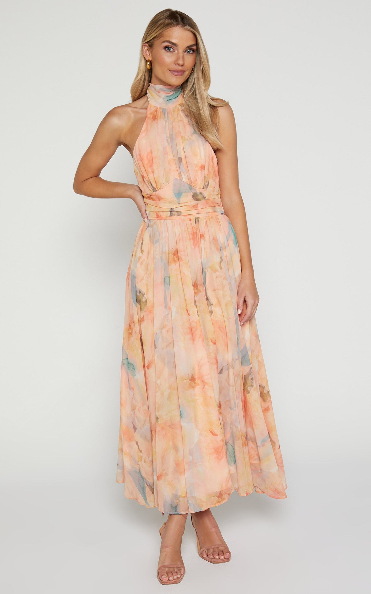 Antonella | Robe Maxi Élégante avec Col Halter