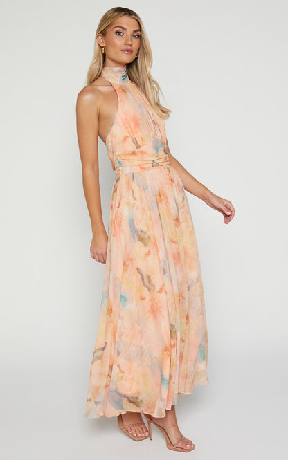 Antonella | Robe Maxi Élégante avec Col Halter