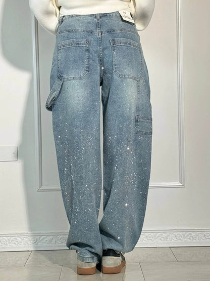 Victoria | Jeans Pailletés Taille Haute
