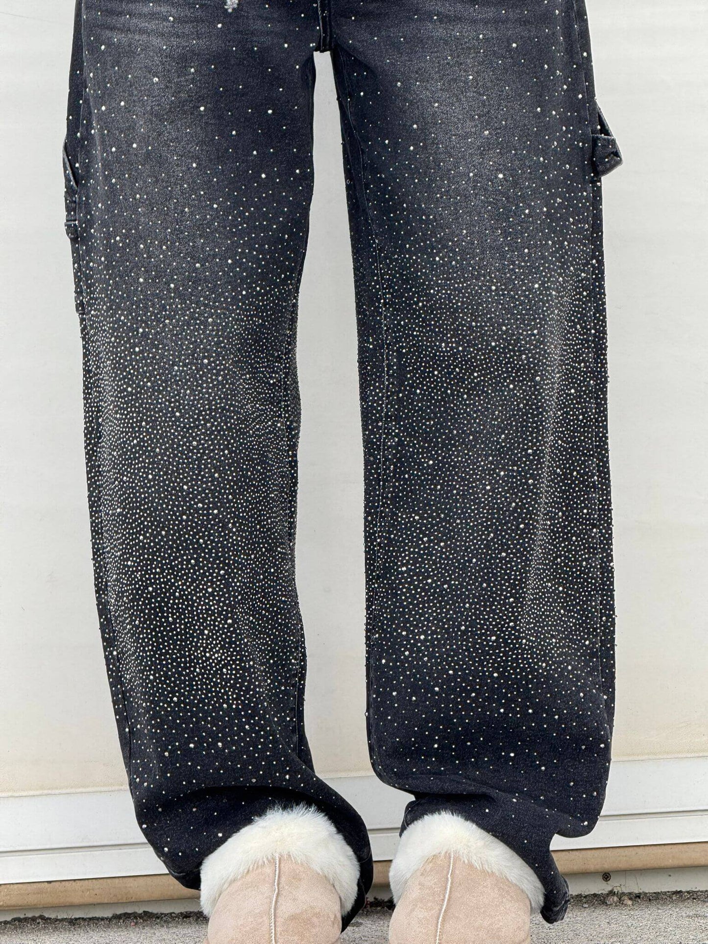Victoria | Jeans Pailletés Taille Haute