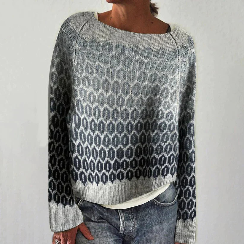 Bogumiła - Pull Tricoté Scandinave Rétro