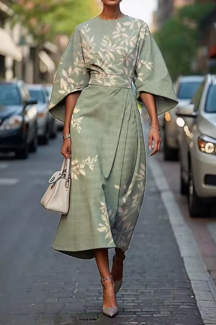 Celeste - Robe Midi Florale Élégante
