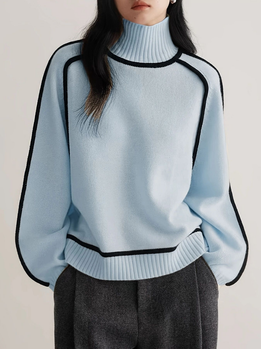 Emilie™ | Pull Col Montant Doux Similaire au Cachemire