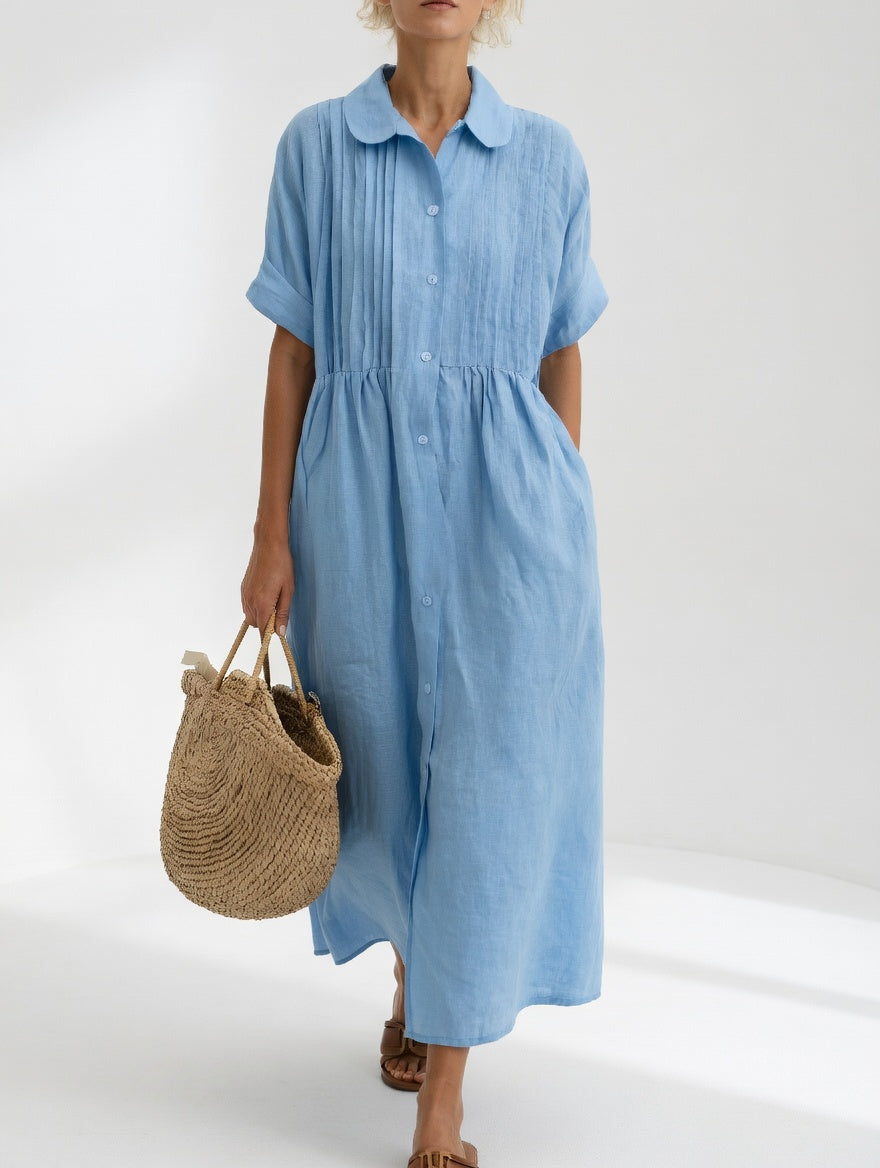 Lysandra™ — Robe Chemisier Légère pour l'Été