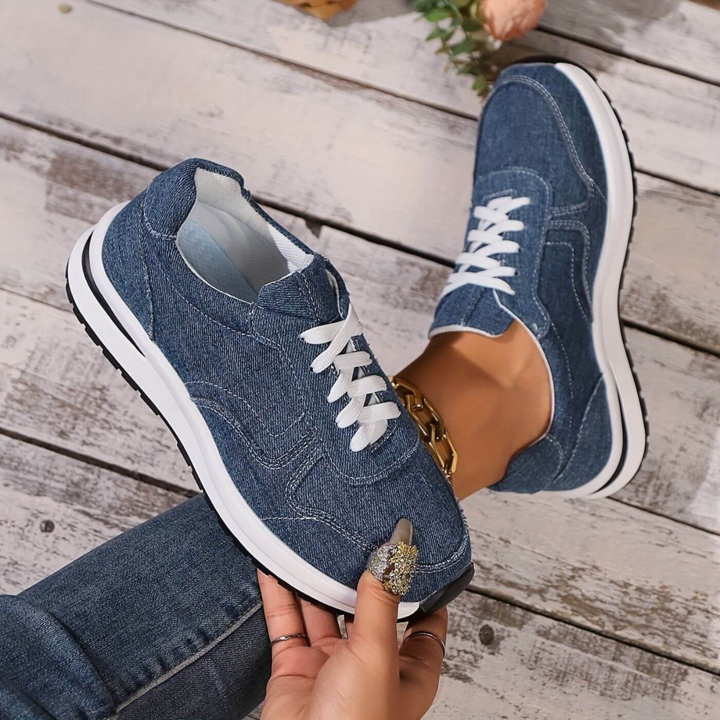 Giocoso - Sneakers in Denim Comodi
