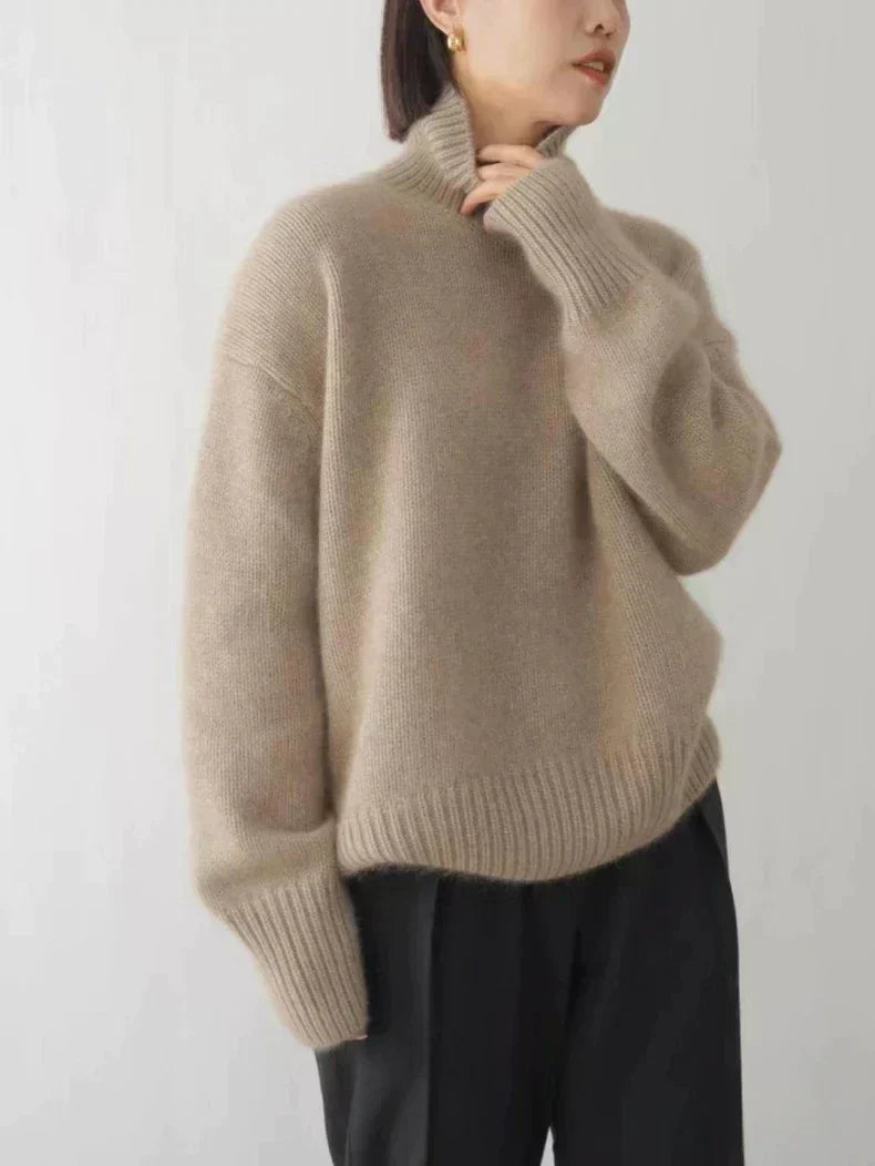 Alecia | Pull en Cachemire Luxueux pour Femme avec Col Roulé | Élégance Intemporelle
