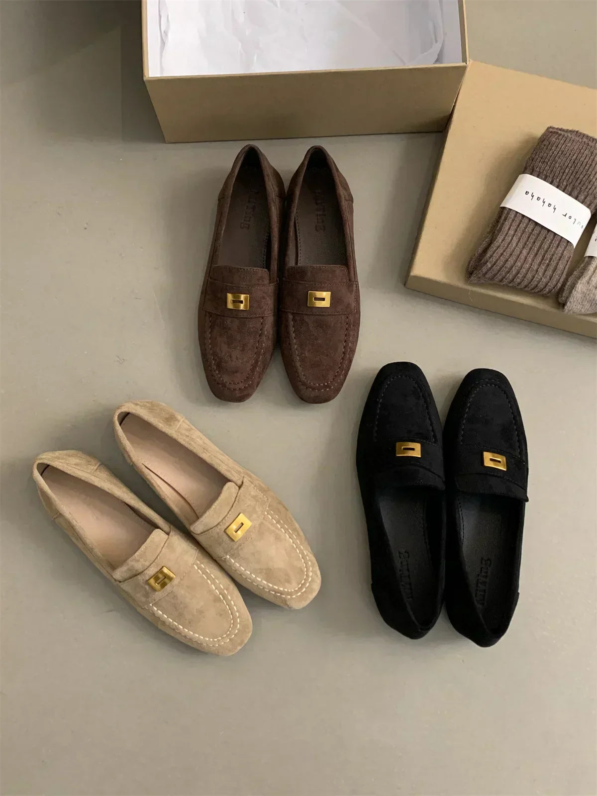 Malou® | Chaussures Britanniques en Daim Léger