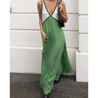 Robe Maxi à Contraste Audacieux de Luna