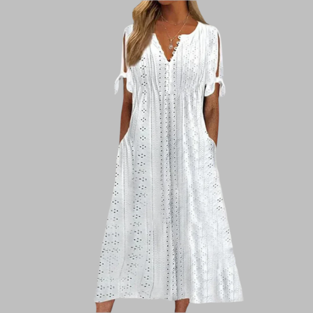 Alice - Élégant Robe Bohémienne d'Été Midi