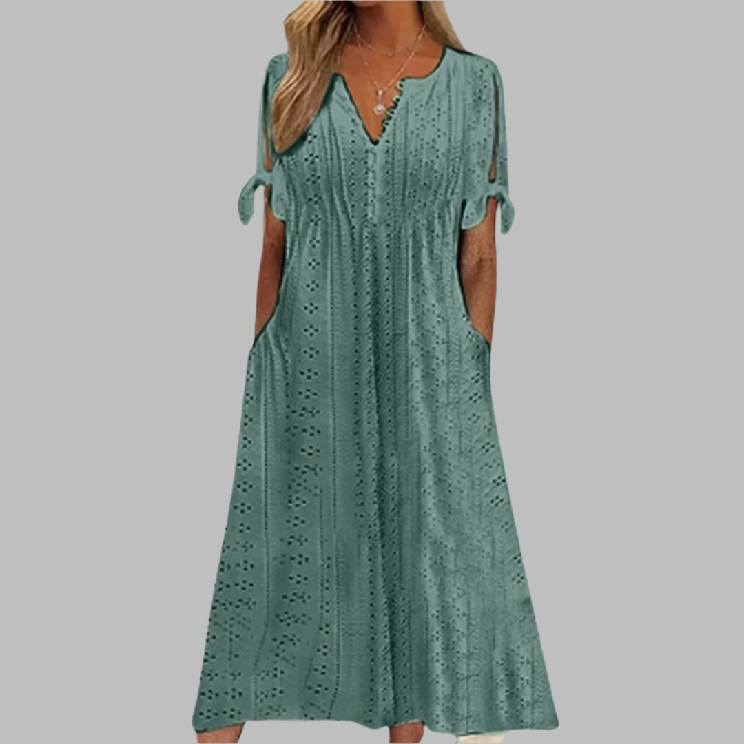 Alice - Élégant Robe Bohémienne d'Été Midi