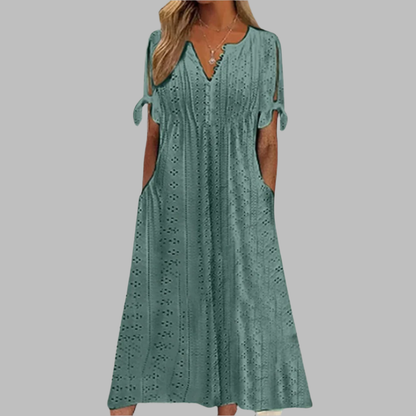 Alice - Élégant Robe Bohémienne d'Été Midi