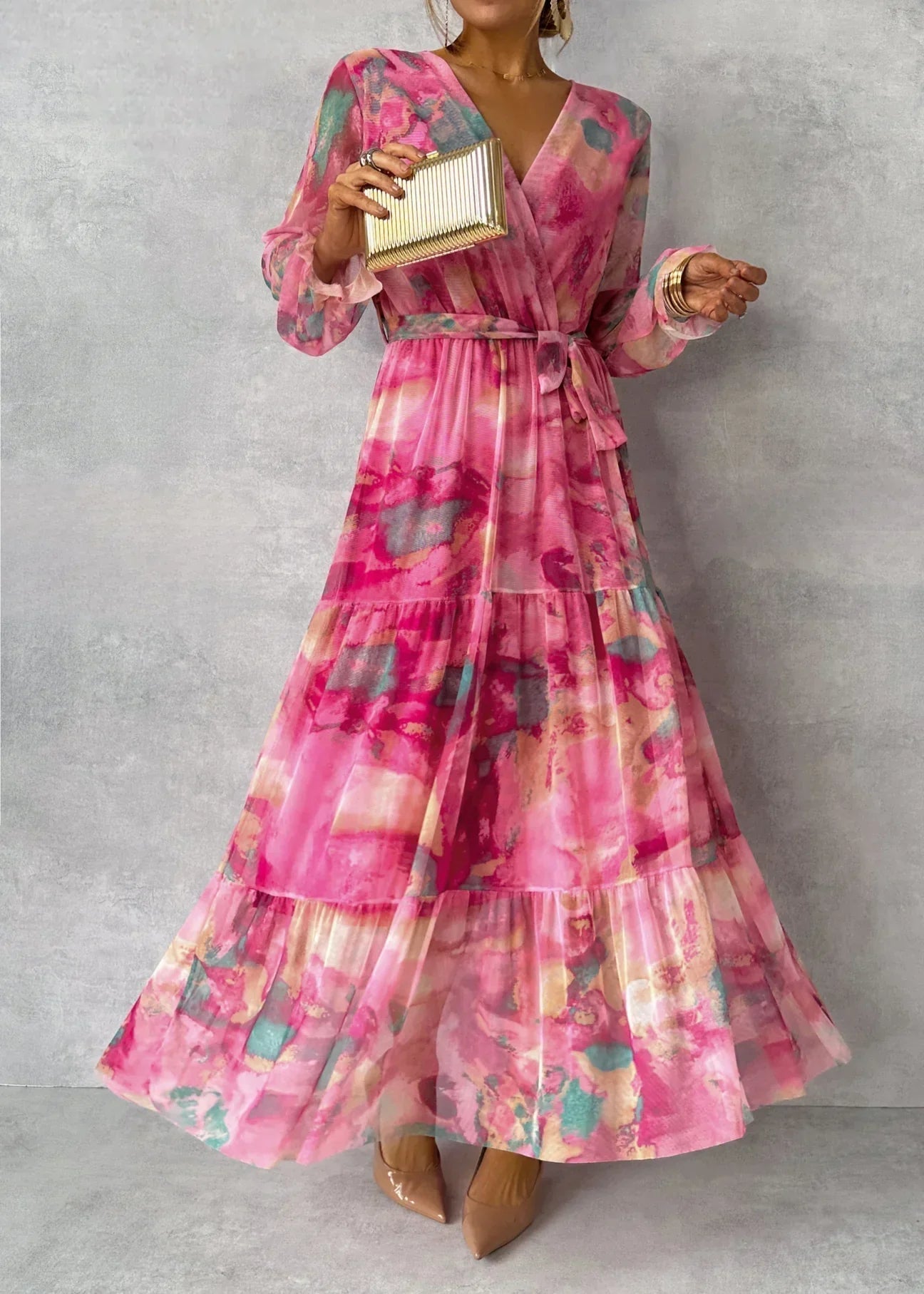 Martha | Robe Croisée avec Motif Floral