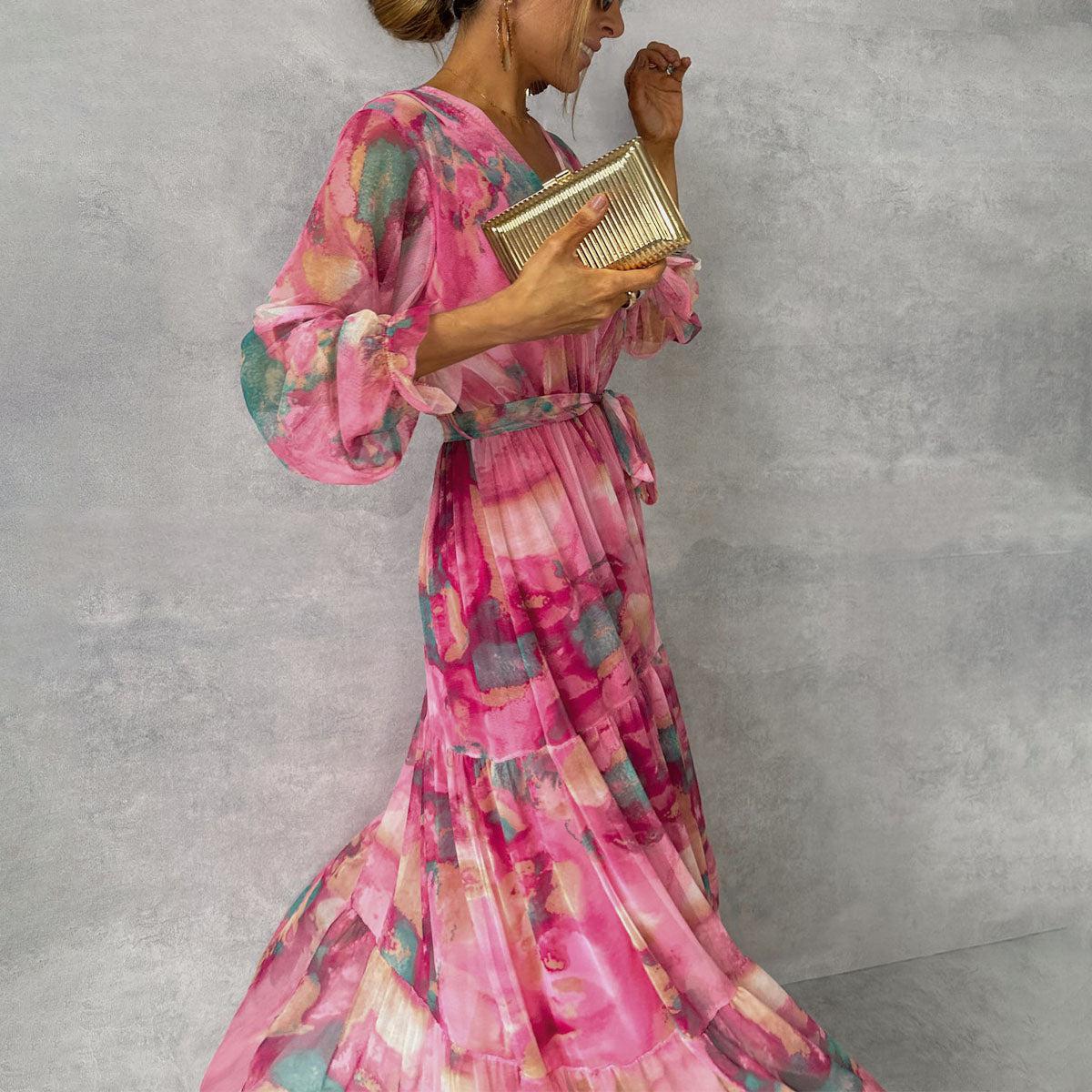 Martha | Robe Croisée avec Motif Floral