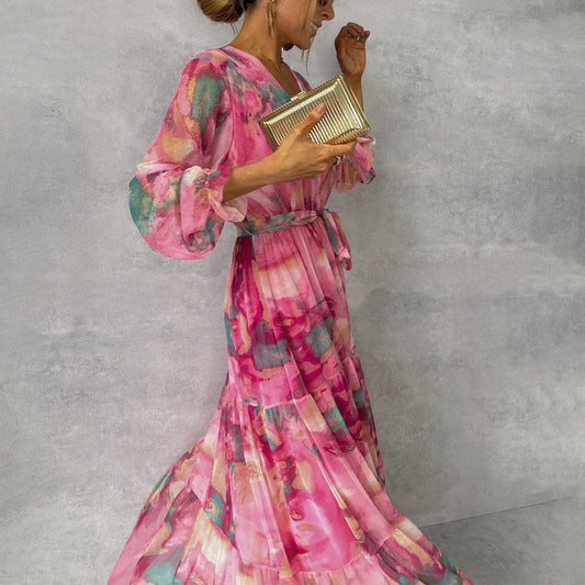 Martha | Robe Croisée avec Motif Floral